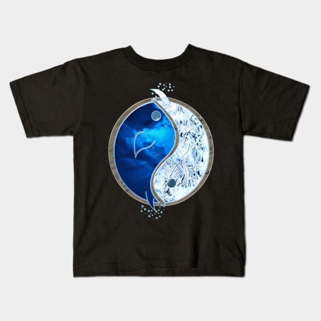 Elemental Whales Kids T-Shirt by AjDreamCraft